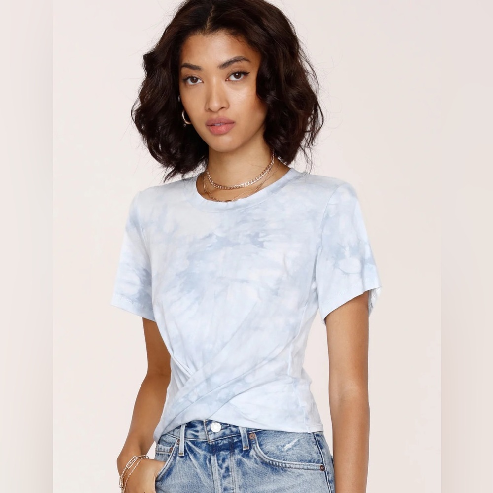 Heartloom Criss Cross Tie-Dye Cropped Tee